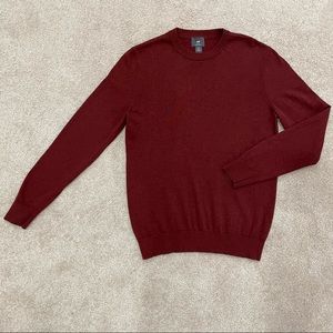 H&M burgundy crewneck knit